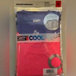 32 Degrees Kids Short Sleeve Tees - Pink and Purple, 2-Pack, size M